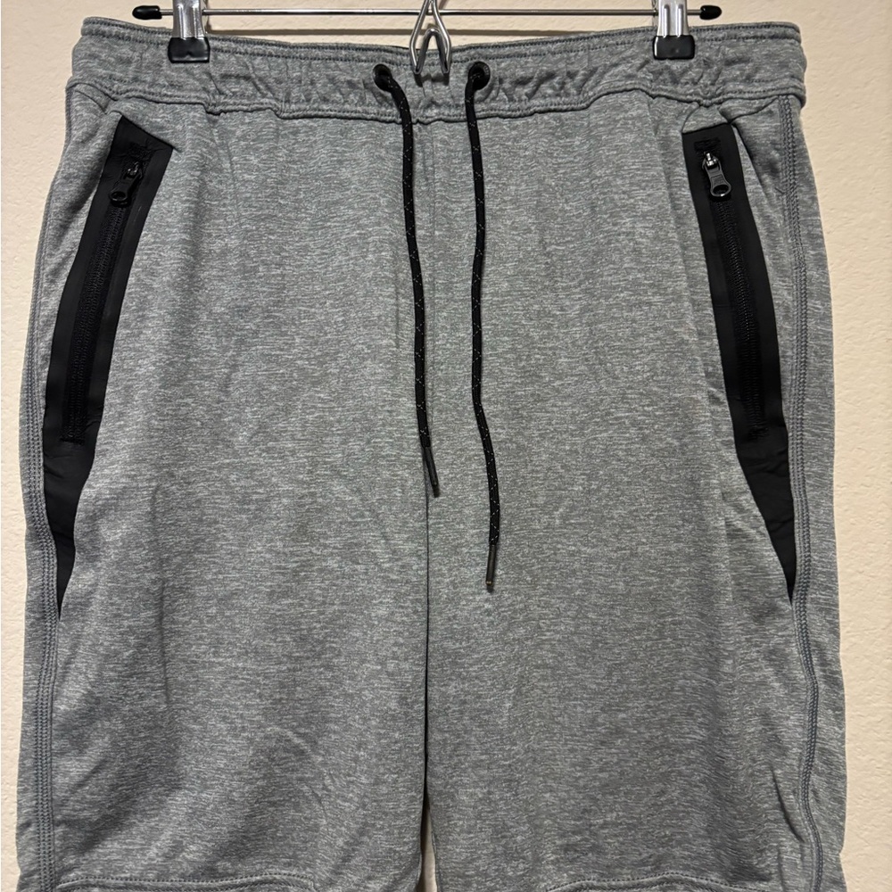 Men's Gray Athletic Drawstring Shorts